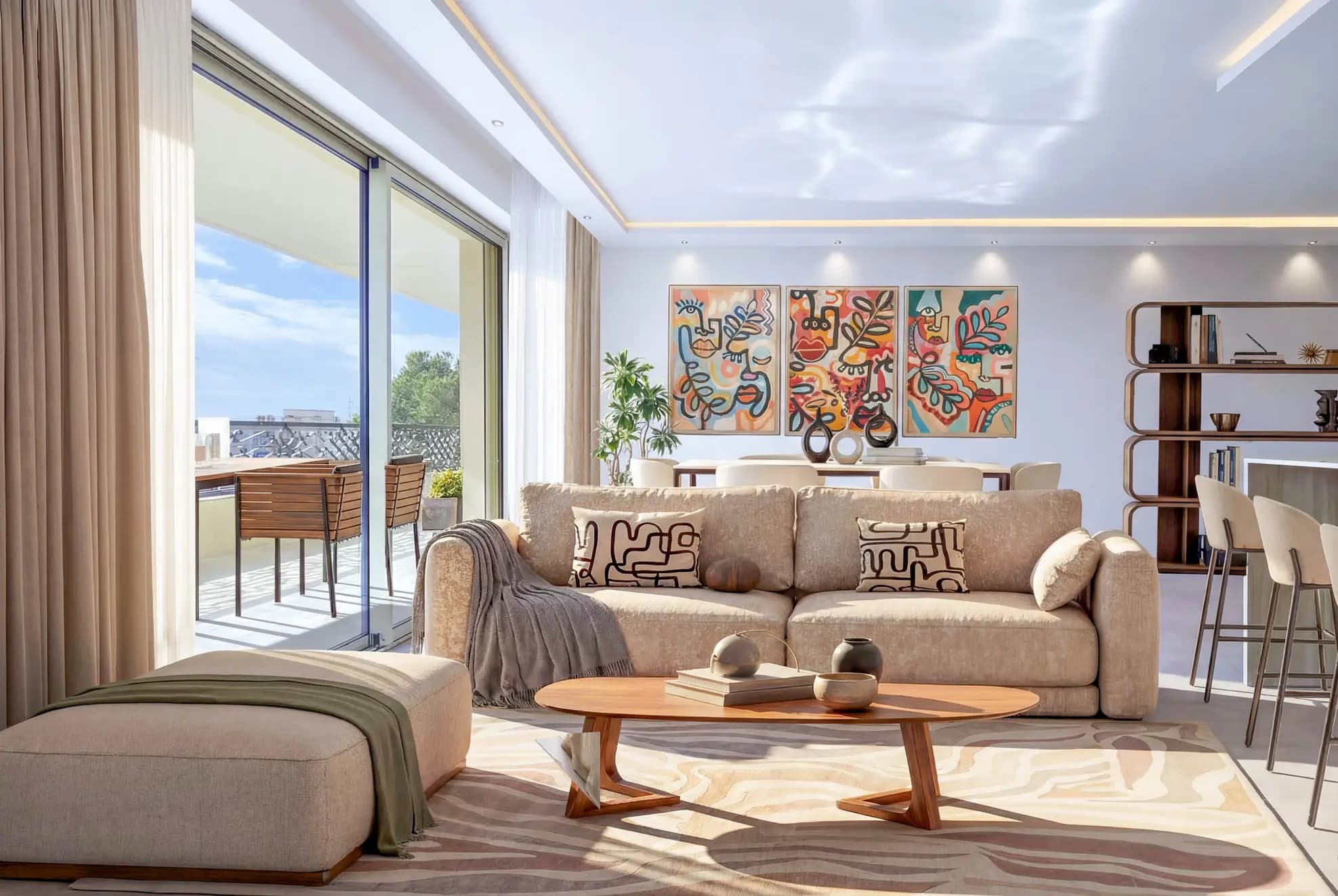 Salon — après décoration sur mesure