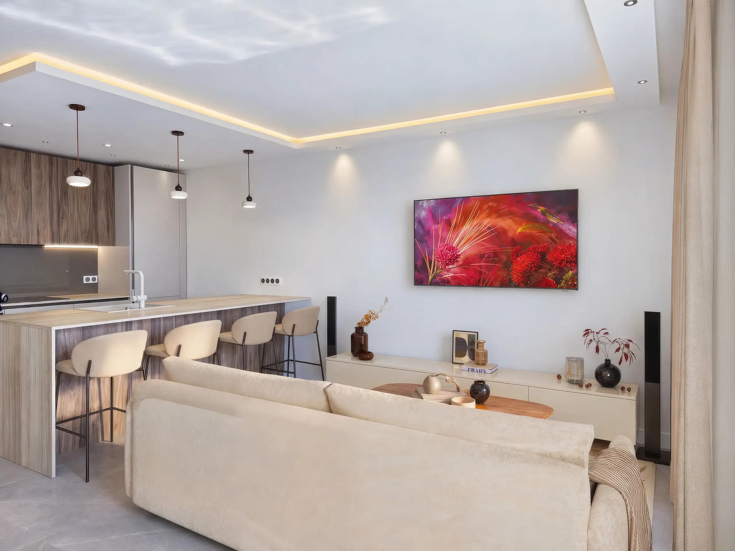 Salon cuisine — après décoration